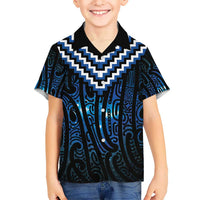 New Zealand Matariki Kid Hawaiian Shirt Galaxy Poutama Motifs