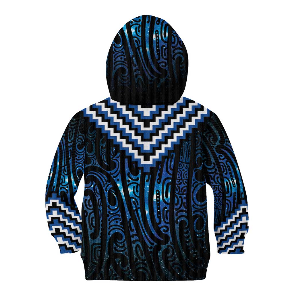 New Zealand Matariki Kid Hoodie Galaxy Poutama Motifs