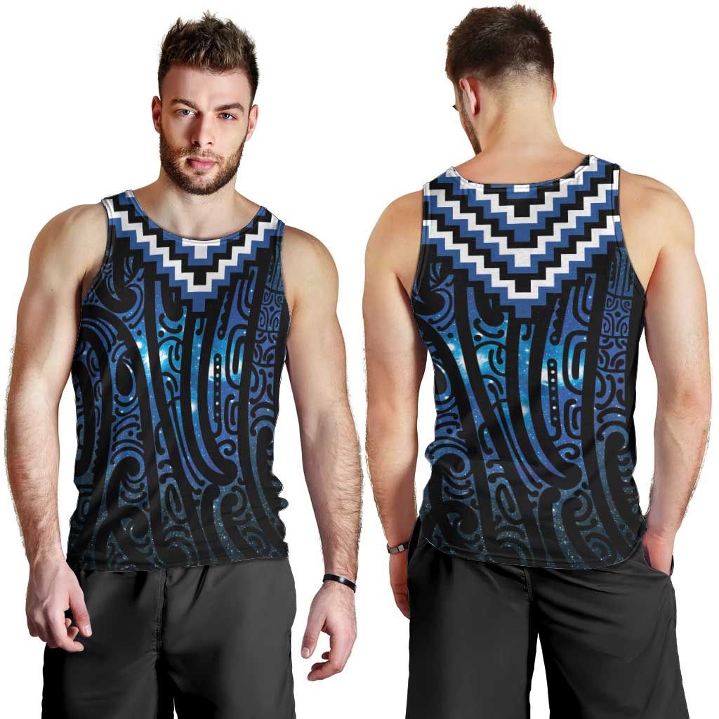 New Zealand Matariki Men Tank Top Galaxy Poutama Motifs