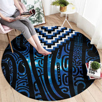 New Zealand Matariki Round Carpet Galaxy Poutama Motifs