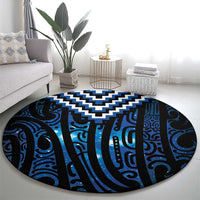 New Zealand Matariki Round Carpet Galaxy Poutama Motifs
