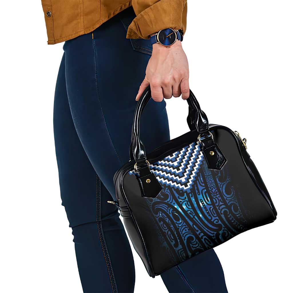 New Zealand Matariki Shoulder Handbag Galaxy Poutama Motifs
