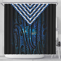 New Zealand Matariki Shower Curtain Galaxy Poutama Motifs