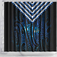 New Zealand Matariki Shower Curtain Galaxy Poutama Motifs