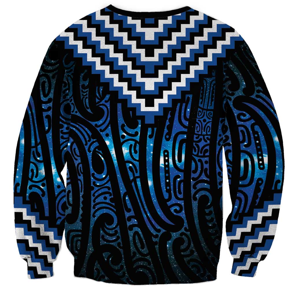 New Zealand Matariki Sweatshirt Galaxy Poutama Motifs