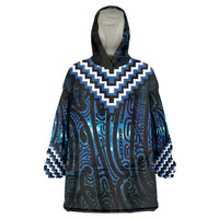 New Zealand Matariki Wearable Blanket Hoodie Galaxy Poutama Motifs