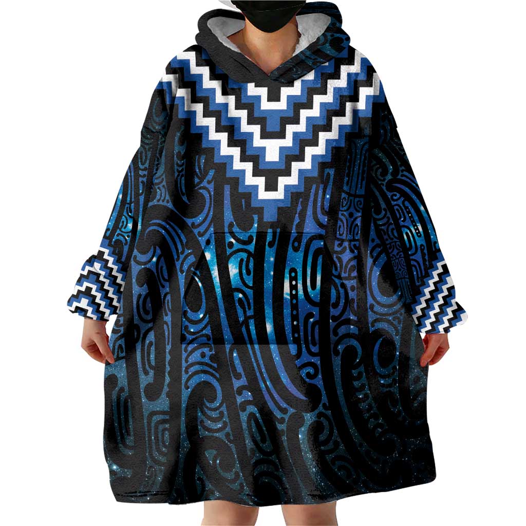 New Zealand Matariki Wearable Blanket Hoodie Galaxy Poutama Motifs
