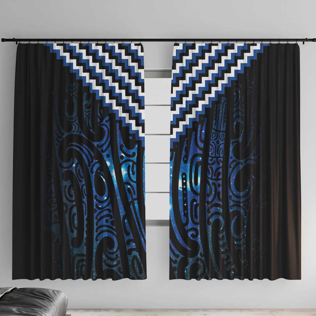 New Zealand Matariki Window Curtain Galaxy Poutama Motifs