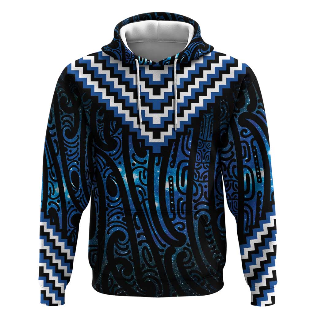 New Zealand Matariki Zip Hoodie Galaxy Poutama Motifs