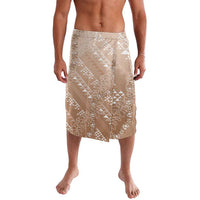 Hawaii Beige Kapa Lavalava Vintage 'Ohe Kāpala Motifs Mix Plumeria Leis