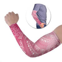 Hawaii Rose Pink Kapa Arm Sleeves Vintage 'Ohe Kāpala Motifs Mix Plumeria Leis
