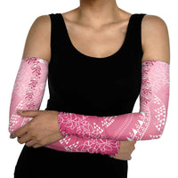 Hawaii Rose Pink Kapa Arm Sleeves Vintage 'Ohe Kāpala Motifs Mix Plumeria Leis