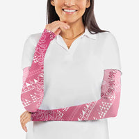Hawaii Rose Pink Kapa Arm Sleeves Vintage 'Ohe Kāpala Motifs Mix Plumeria Leis