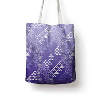 Hawaii Lavender Kapa Tote Bag Vintage 'Ohe Kāpala Motifs Mix Plumeria Leis LT7 - Polynesian Pride