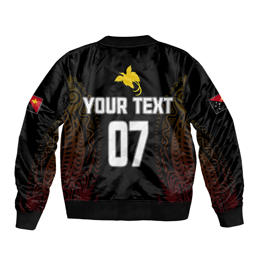 Personalised PNG Hunters Rugby Bomber Jacket Motuan Style LT7 - Polynesian Pride