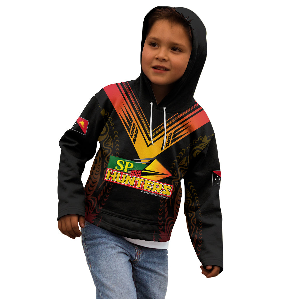 Personalised PNG Hunters Rugby Kid Hoodie Motuan Style LT7 - Polynesian Pride