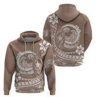 Polynesian Plumeria Hoodie Ride The Waves Beige LT7 - Polynesian Pride
