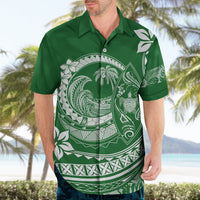 Polynesian Plumeria Hawaiian Shirt Ride The Waves - Green LT7 - Polynesian Pride