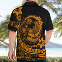 Polynesian Plumeria Hawaiian Shirt Ride The Waves - Orange LT7 - Polynesian Pride