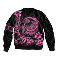 Polynesian Plumeria Bomber Jacket Ride The Waves - Pink LT7 - Polynesian Pride