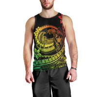 Polynesian Plumeria Men Tank Top Ride The Waves - Reggae LT7 - Polynesian Pride