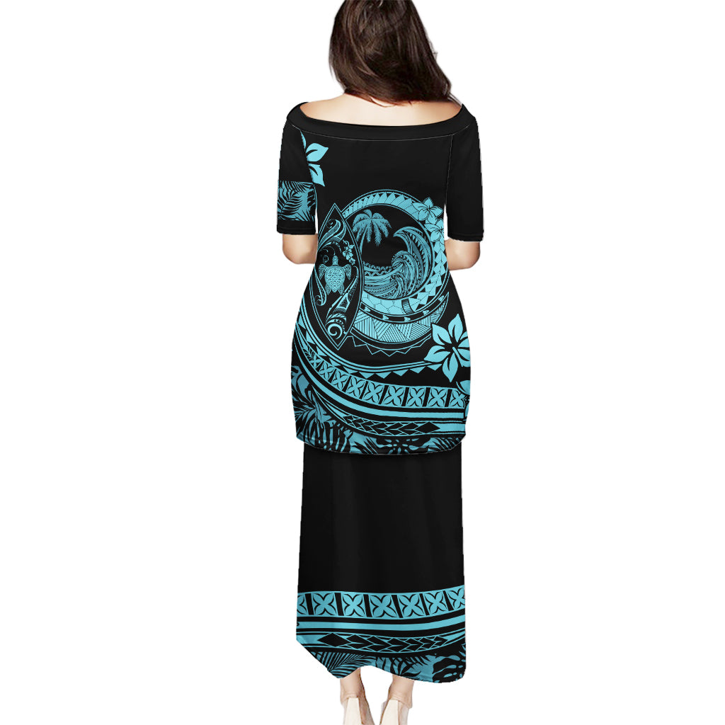 Polynesian Plumeria Puletasi Ride The Waves - Turquoise LT7 - Polynesian Pride