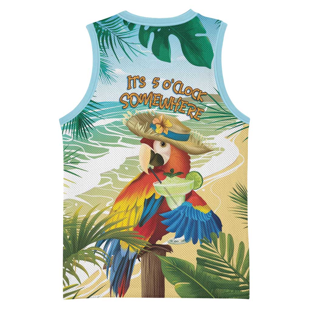 Aloha Hawaii It's 5 o'clock Somewhere Basketball Jersey LT7 - Polynesian Pride