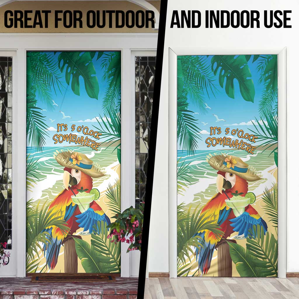 Aloha Hawaii It's 5 o'clock Somewhere Door Cover - Polynesian Pride