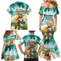 Aloha Hawaii It's 5 o'clock Somewhere Family Matching Mermaid Dress and Hawaiian Shirt - Polynesian Pride