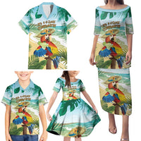 Aloha Hawaii It's 5 o'clock Somewhere Family Matching Puletasi and Hawaiian Shirt - Polynesian Pride