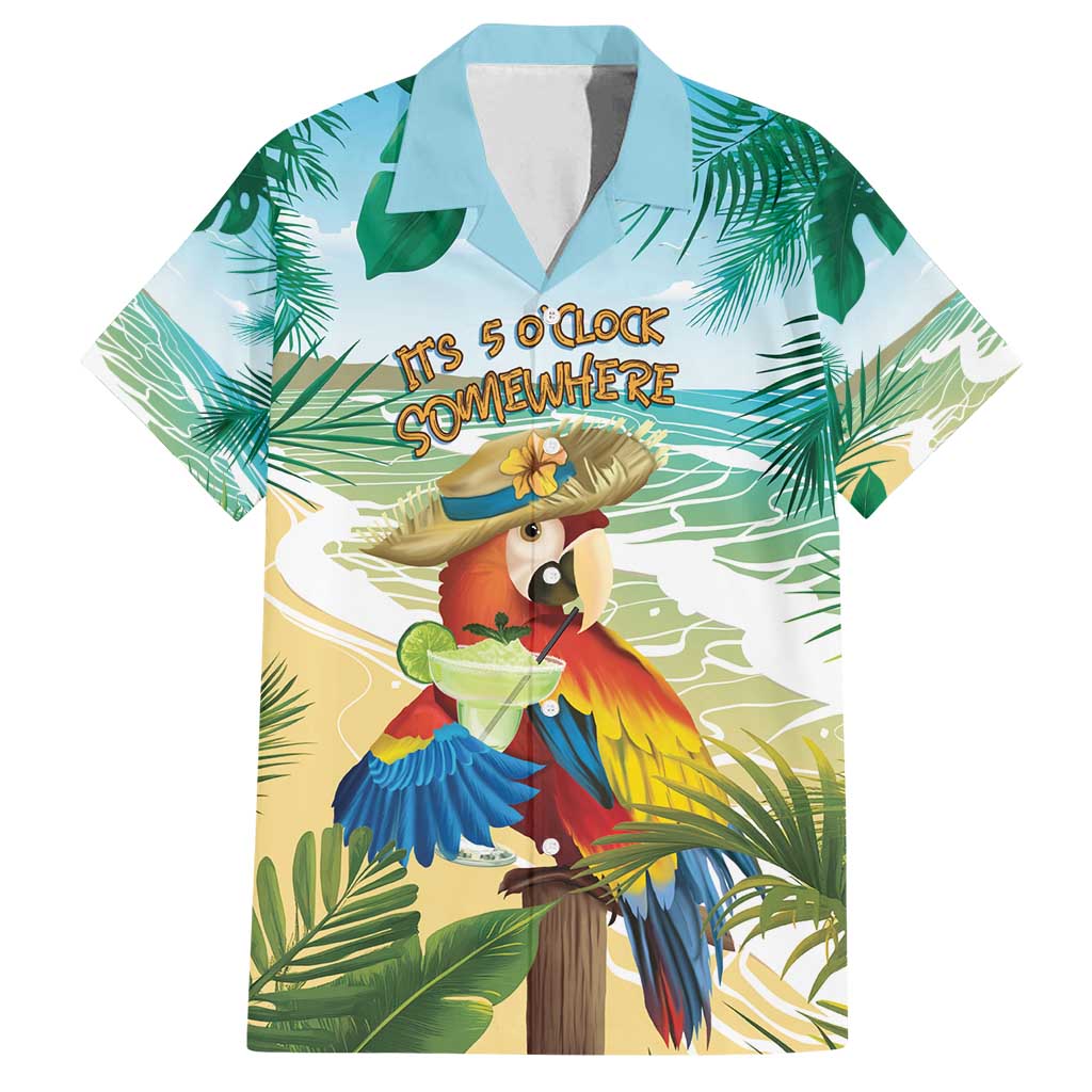 Aloha Hawaii It's 5 o'clock Somewhere Family Matching Puletasi and Hawaiian Shirt - Polynesian Pride