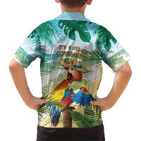 Aloha Hawaii It's 5 o'clock Somewhere Family Matching Short Sleeve Bodycon Dress and Hawaiian Shirt - Polynesian Pride