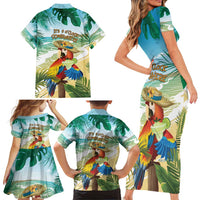 Aloha Hawaii It's 5 o'clock Somewhere Family Matching Short Sleeve Bodycon Dress and Hawaiian Shirt - Polynesian Pride