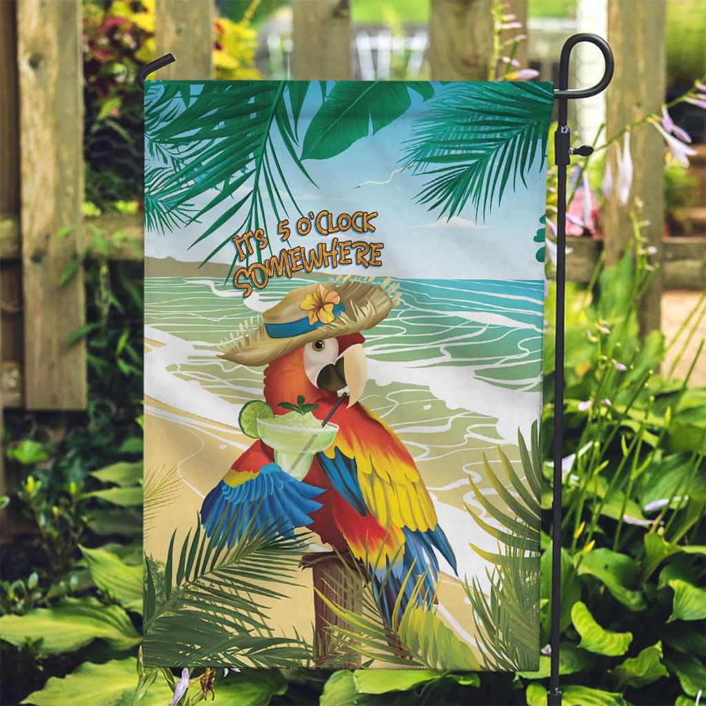 Aloha Hawaii It's 5 o'clock Somewhere Garden Flag - Polynesian Pride