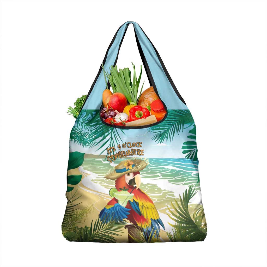Aloha Hawaii It's 5 o'clock Somewhere Grocery Bag - Polynesian Pride