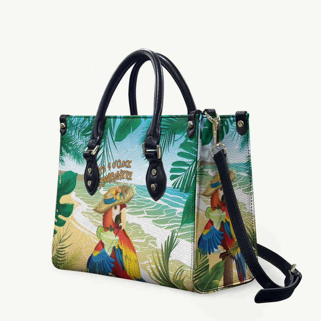 Aloha Hawaii It's 5 o'clock Somewhere Leather Bag - Polynesian Pride