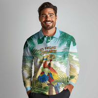 Aloha Hawaii It's 5 o'clock Somewhere Long Sleeve Polo Shirt - Polynesian Pride