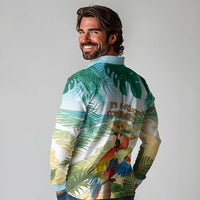 Aloha Hawaii It's 5 o'clock Somewhere Long Sleeve Polo Shirt - Polynesian Pride