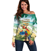 Aloha Hawaii It's 5 o'clock Somewhere Off Shoulder Sweater - Polynesian Pride