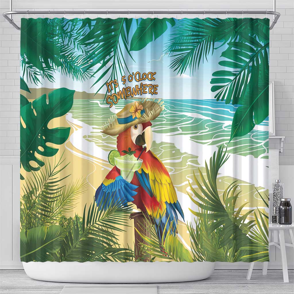 Aloha Hawaii It's 5 o'clock Somewhere Shower Curtain - Polynesian Pride