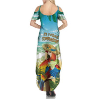 Aloha Hawaii It's 5 o'clock Somewhere Summer Maxi Dress - Polynesian Pride