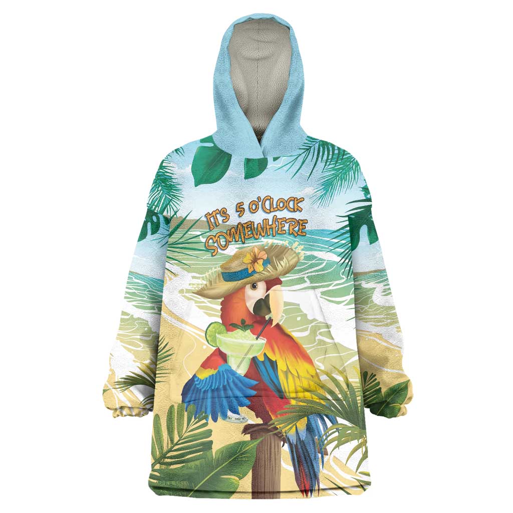 Aloha Hawaii It's 5 o'clock Somewhere Wearable Blanket Hoodie - Polynesian Pride