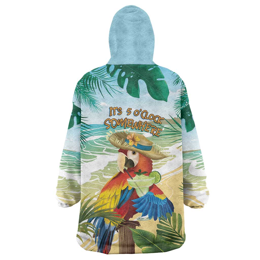 Aloha Hawaii It's 5 o'clock Somewhere Wearable Blanket Hoodie - Polynesian Pride