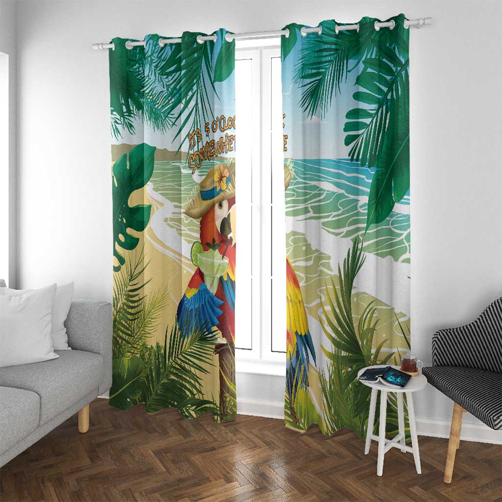 Aloha Hawaii It's 5 o'clock Somewhere Window Curtain - Polynesian Pride