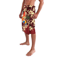 Crimson Red Tropical Christmas Hawaii Tapa Lavalava Aloha Santa Drink Party - Polynesian Pride