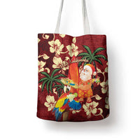 Crimson Red Tropical Christmas Hawaii Tapa Tote Bag Aloha Santa Drink Party LT7 - Polynesian Pride