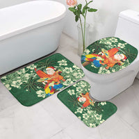 Moss Green Tropical Christmas Hawaii Tapa Bathroom Set Aloha Santa Drink Party - Polynesian Pride