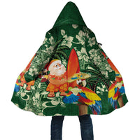 Moss Green Tropical Christmas Hawaii Tapa Cloak Aloha Santa Drink Party - Polynesian Pride