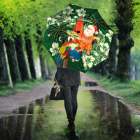 Moss Green Tropical Christmas Hawaii Tapa Umbrella Aloha Santa Drink Party - Polynesian Pride