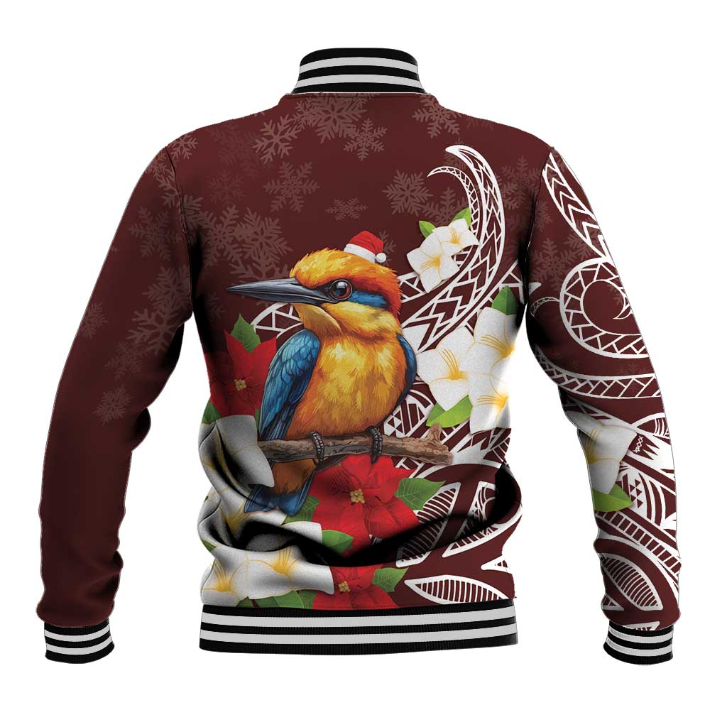 Felis Pasgua Guam Baseball Jacket Christmas Sihek Kingfisher with Guasali